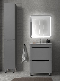 Style Line Мебель для ванной Бергамо Мини 80 серая Люкс антискрейтч Plus – фотография-13